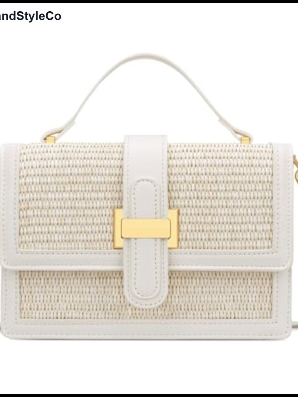 Straw Crossbody Bag Top Handle Purse Small Designer Handbag Faux Leather
